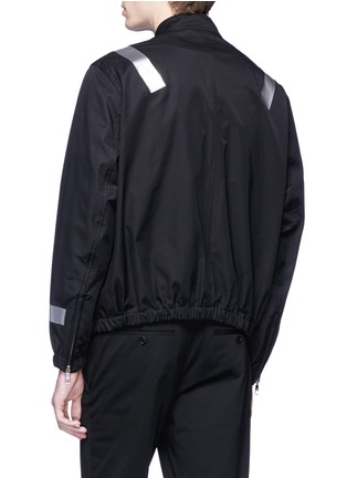 Back View - Click To Enlarge - NEIL BARRETT - Reflective stripe twill bomber jacket