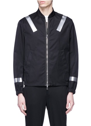 Main View - Click To Enlarge - NEIL BARRETT - Reflective stripe twill bomber jacket