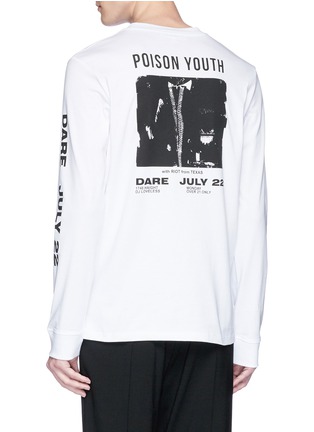 Back View - Click To Enlarge - MC Q - Poison Youth' print long sleeve T-shirt