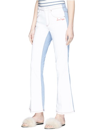Front View - Click To Enlarge - SONIA RYKIEL - Colourblock flared jeans
