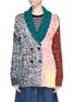 Main View - Click To Enlarge - SONIA RYKIEL - Colourblock crochet knit cardigan