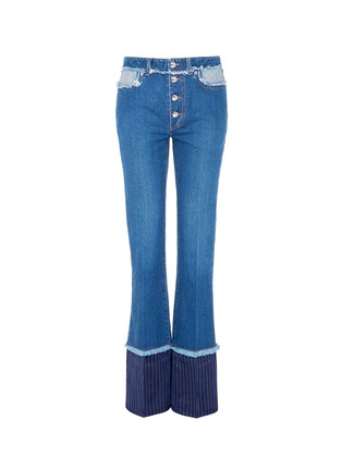 Main View - Click To Enlarge - SONIA RYKIEL - Stripe cuff flared jeans