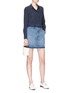 Figure View - Click To Enlarge - J BRAND - Denim A-line mini skirt