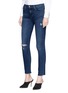 Front View - Click To Enlarge - J BRAND - Distressed mid rise skinny jeans