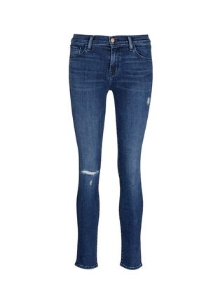 Main View - Click To Enlarge - J BRAND - Distressed mid rise skinny jeans