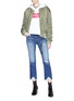 Figure View - Click To Enlarge - J BRAND - 'Selena' frayed cuff cropped jeans