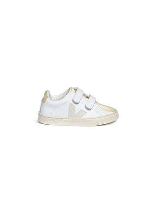 Main View - Click To Enlarge - VEJA - 'ESPLAR' leather toddler sneakers