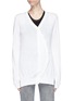 Main View - Click To Enlarge - AALTO - Curved placket silk-cotton cardigan