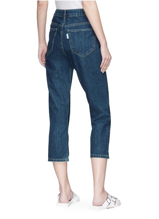 Back View - Click To Enlarge - AALTO - Fixed pleated cropped jeans