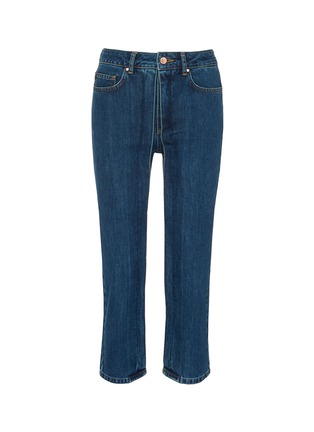 Main View - Click To Enlarge - AALTO - Fixed pleated cropped jeans