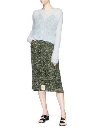 Figure View - Click To Enlarge - AALTO - Boat neck Mohair blend sweater