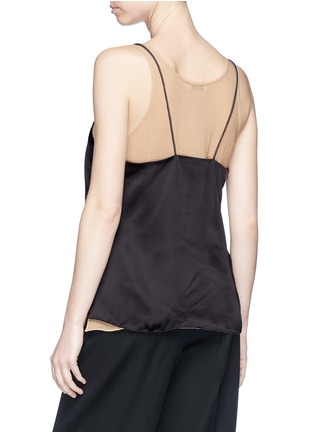 Back View - Click To Enlarge - AALTO - Satin camisole overlay crepe tank top