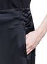 Detail View - Click To Enlarge - ADEAM - Lace-up sateen wide leg pants