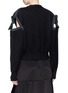 Back View - Click To Enlarge - ADEAM - Tie cold shoulder cropped cardigan