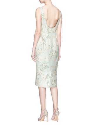 Figure View - Click To Enlarge - SABYASACHI - Floral jacquard silk bodycon dress