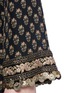 Detail View - Click To Enlarge - SABYASACHI - Embellished cuff floral print belted silk georgette jumpsuit