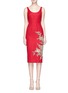 Main View - Click To Enlarge - SABYASACHI - Floral embellished silk bodycon dress