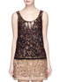Main View - Click To Enlarge - SABYASACHI - Floral embellished tulle sleeveless top