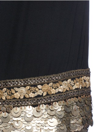 Detail View - Click To Enlarge - SABYASACHI - Embellished hem silk georgette dress