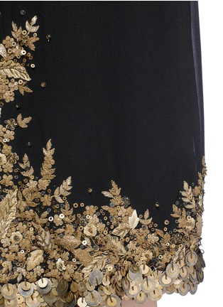 Detail View - Click To Enlarge - SABYASACHI - Floral embellished silk georgette dress