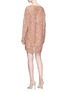 Back View - Click To Enlarge - SABYASACHI - Sequin floral embroidered tulle dress