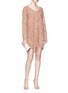 Figure View - Click To Enlarge - SABYASACHI - Sequin floral embroidered tulle dress