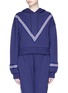 Main View - Click To Enlarge - ÊTRE CÉCILE - Chevron stripe oversized cropped hoodie
