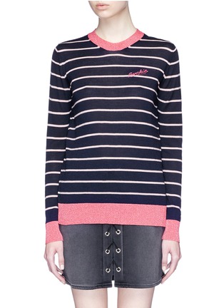Main View - Click To Enlarge - ÊTRE CÉCILE - 'Frenchie' stripe Merino wool blend sweater