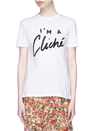 Main View - Click To Enlarge - ÊTRE CÉCILE - 'I'm A Cliché' slogan print T-shirt