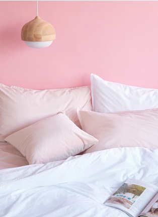  - LANE CRAWFORD - Organic cotton queen size duvet set – Pink