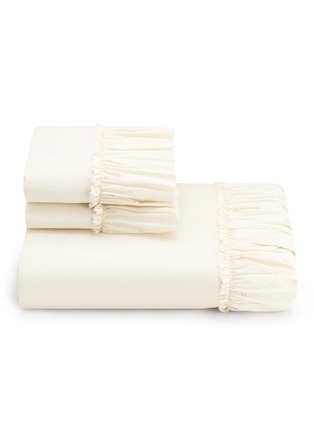 Main View - Click To Enlarge - LANE CRAWFORD - Frill king size bedspread set – Ivory