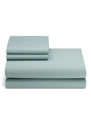 Main View - Click To Enlarge - LANE CRAWFORD - ORGANIC COTTON KING SIZE DUVET SET – GREEN