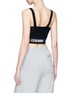 Back View - Click To Enlarge - OPENING CEREMONY - Logo jacquard wool blend cropped tank top