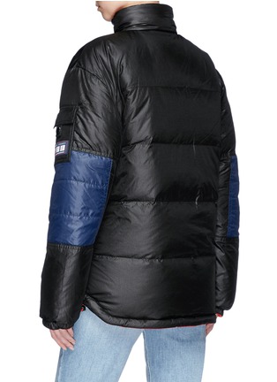 Back View - Click To Enlarge - OPENING CEREMONY - Colourblock reversible down puffer jacket