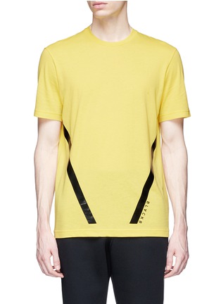 Main View - Click To Enlarge - BLACKBARRETT - Tape stripe cotton-modal T-shirt
