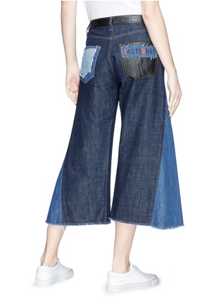Back View - Click To Enlarge - SONIA RYKIEL - Mix patch contrast panel cropped flared jeans