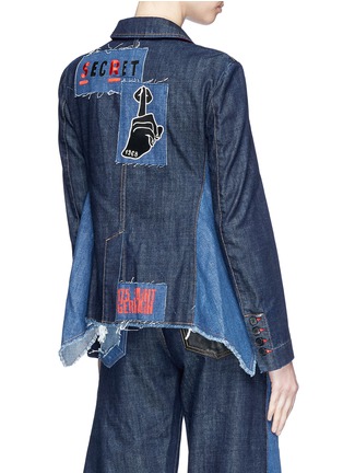 Back View - Click To Enlarge - SONIA RYKIEL - Mix patch contrast panel denim jacket