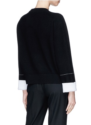 Back View - Click To Enlarge - PROENZA SCHOULER - Contrast cuff sweater