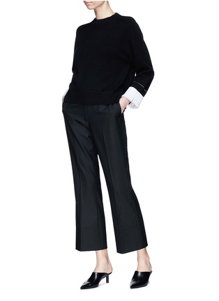 Figure View - Click To Enlarge - PROENZA SCHOULER - Contrast cuff sweater