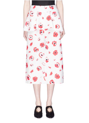 Main View - Click To Enlarge - PROENZA SCHOULER - Floral print layered jacquard skirt