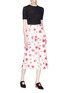Figure View - Click To Enlarge - PROENZA SCHOULER - Floral print layered jacquard skirt