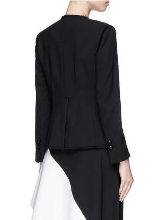 Back View - Click To Enlarge - PROENZA SCHOULER - Frayed suiting blazer