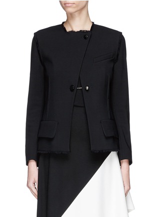 Main View - Click To Enlarge - PROENZA SCHOULER - Frayed suiting blazer