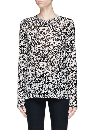 Main View - Click To Enlarge - PROENZA SCHOULER - Floral print long sleeve T-shirt