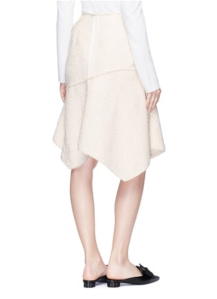 Back View - Click To Enlarge - PROENZA SCHOULER - Asymmetric bouclé tweed skirt