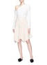 Figure View - Click To Enlarge - PROENZA SCHOULER - Asymmetric bouclé tweed skirt