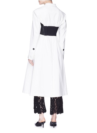 Back View - Click To Enlarge - PROENZA SCHOULER - Faux leather bustier panel coat