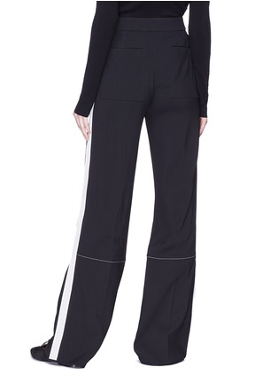 Back View - Click To Enlarge - PROENZA SCHOULER - Stripe outseam wide leg suiting pants