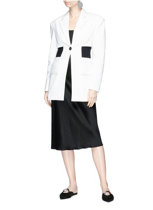 Figure View - Click To Enlarge - PROENZA SCHOULER - Single breasted cutout waist blazer