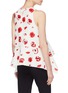 Back View - Click To Enlarge - PROENZA SCHOULER - Floral print jacquard sleeveless peplum top